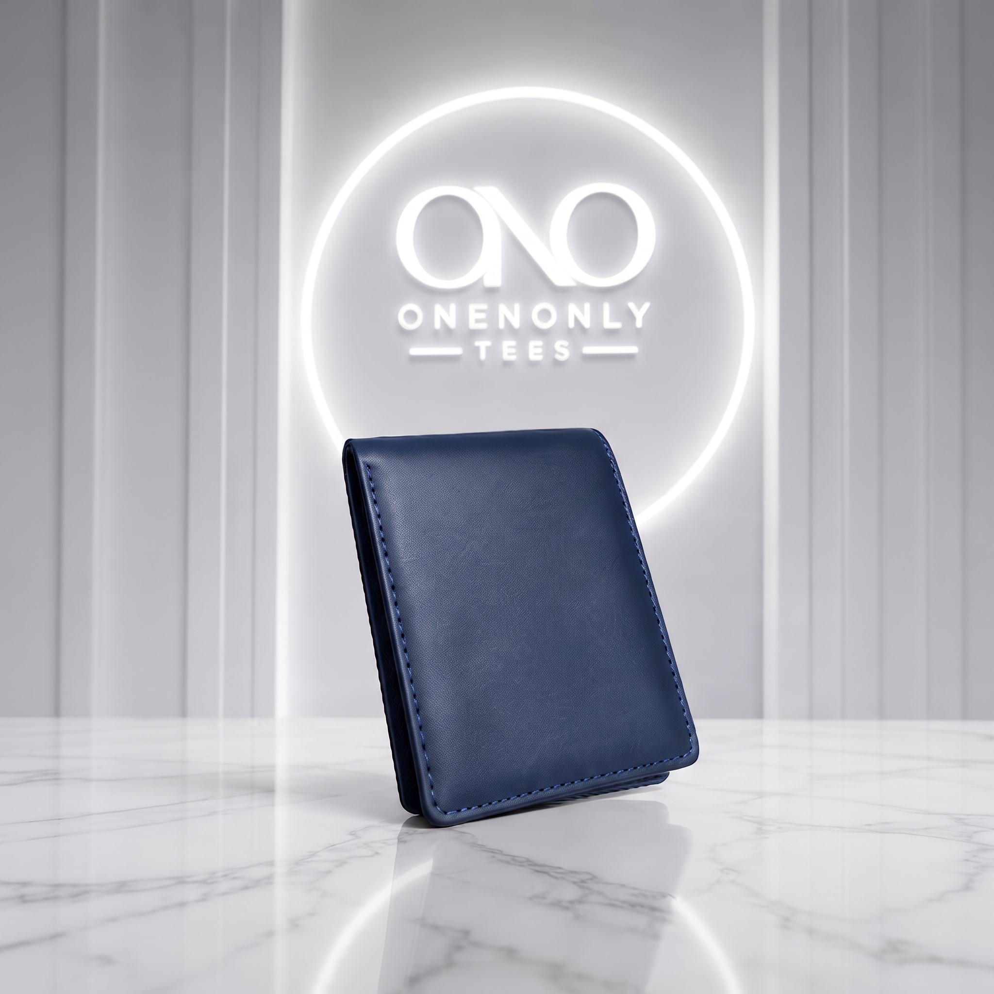 NAVY BLUE LEATHER WALLET